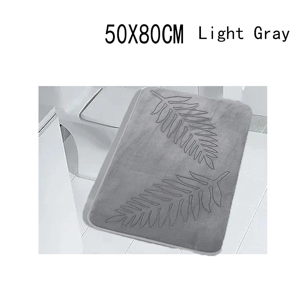Fashion Soft Microfiber Bath Rug – Non-Slip Quick Dry Absorbent Bathroom Mat