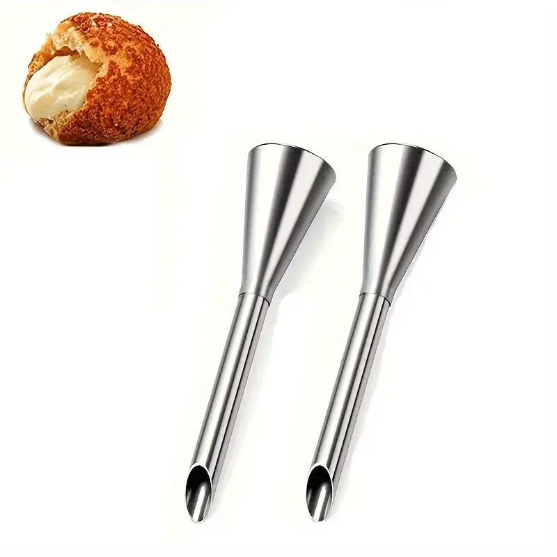 Choux Pastry Piping Nozzle – Stainless Steel Cream Puff & Éclair Tool