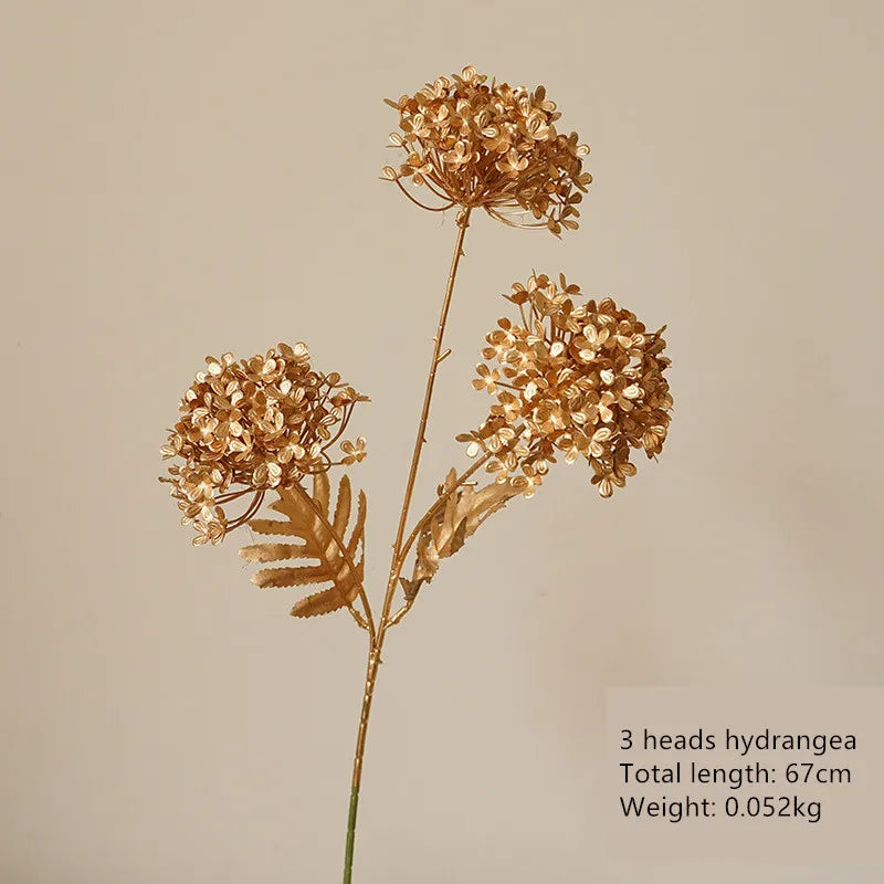 67–84cm Golden Artificial Leaf Branch Wedding & Home Decor