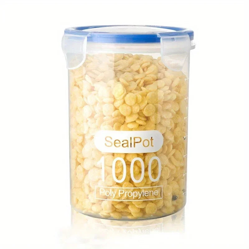 Airtight Grain Storage Container – Durable Plastic Food Organizer