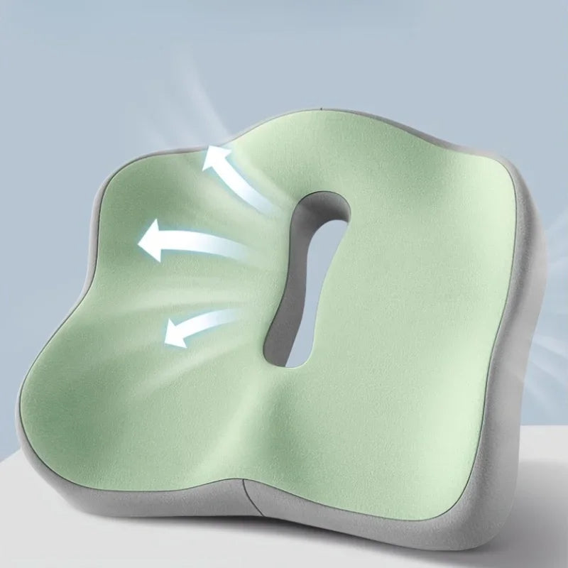 Memory Foam Seat Cushion with Massage & Removable Cover – Anti-Slip