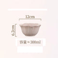 Relief Purple Floral Ceramic Plate – Flower Shaped Durable Tableware