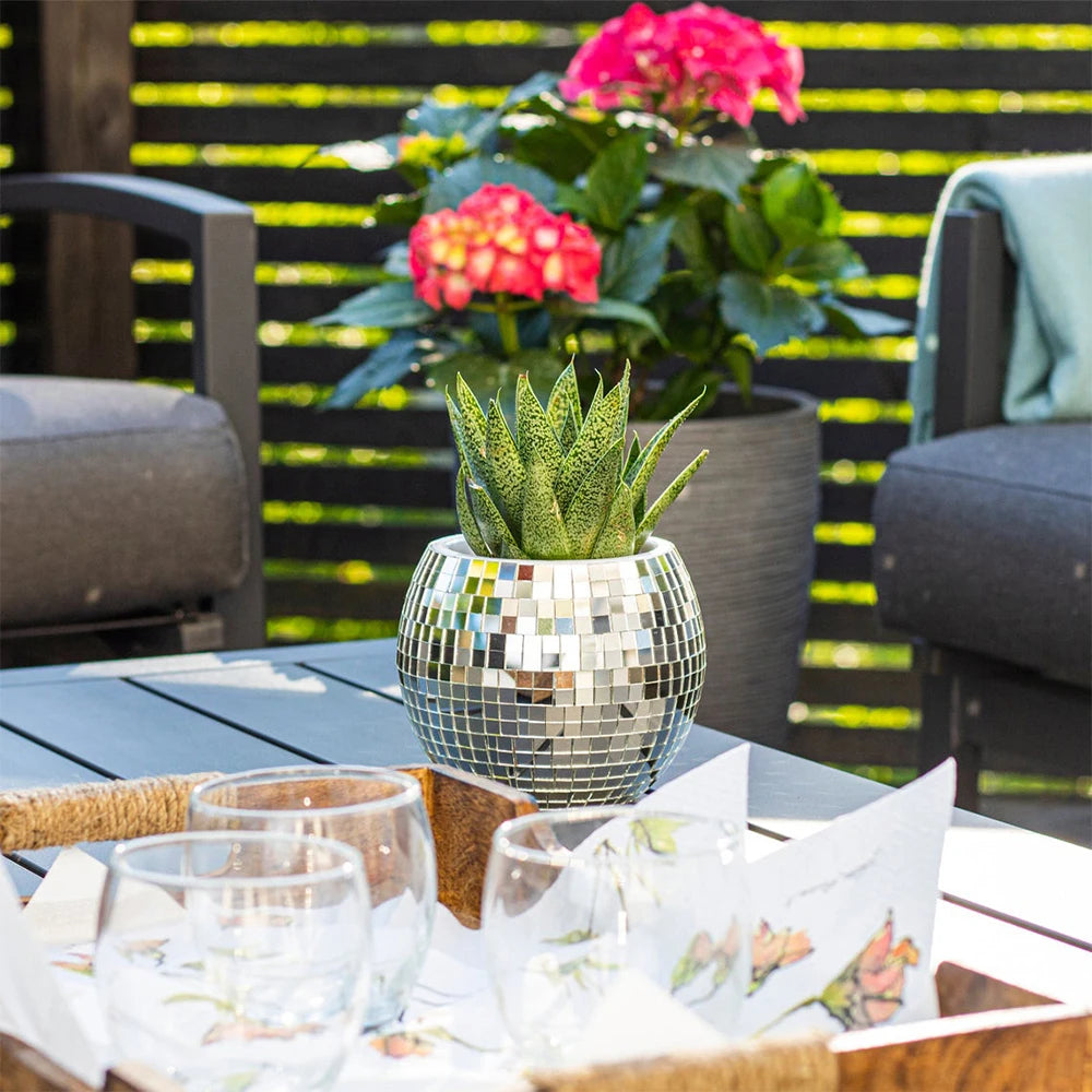Disco Ball Self-Watering Hanging Planter Pot