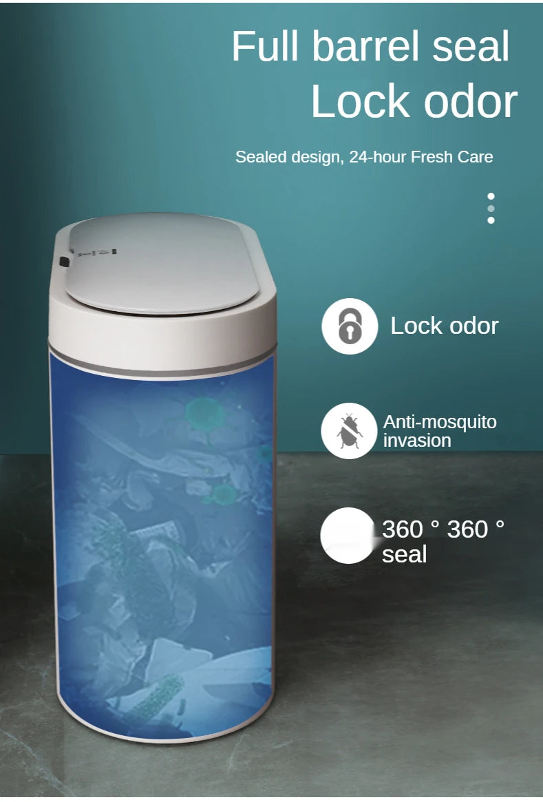 7L Smart Sensor Trash Can Automatic Touchless Household Kitchen & Bathroom Waterproof Bin