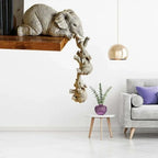 3pcs Cute Elephant Figurines Resin Animal Home Décor Gift Set