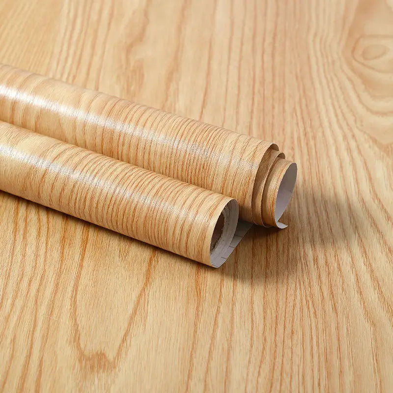 PVC Vinyl Wood Grain Wallpaper Self-Adhesive Waterproof 60cm Roll