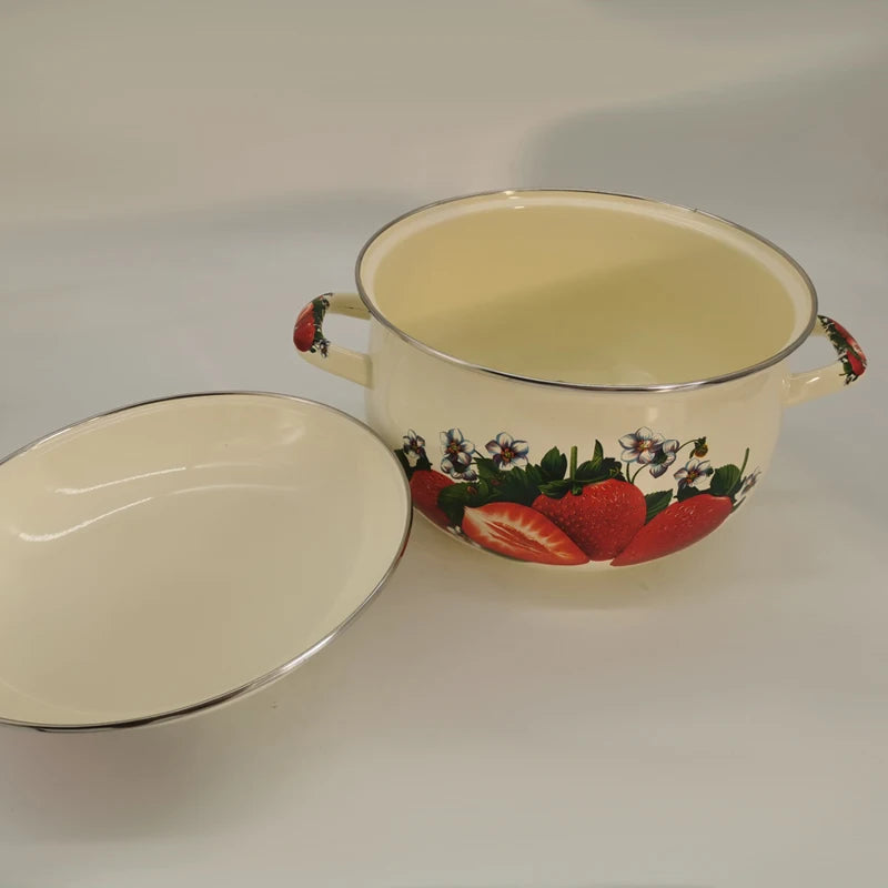 Eco-Friendly Porcelain Enameled Soup & Stock Pot – 26cm