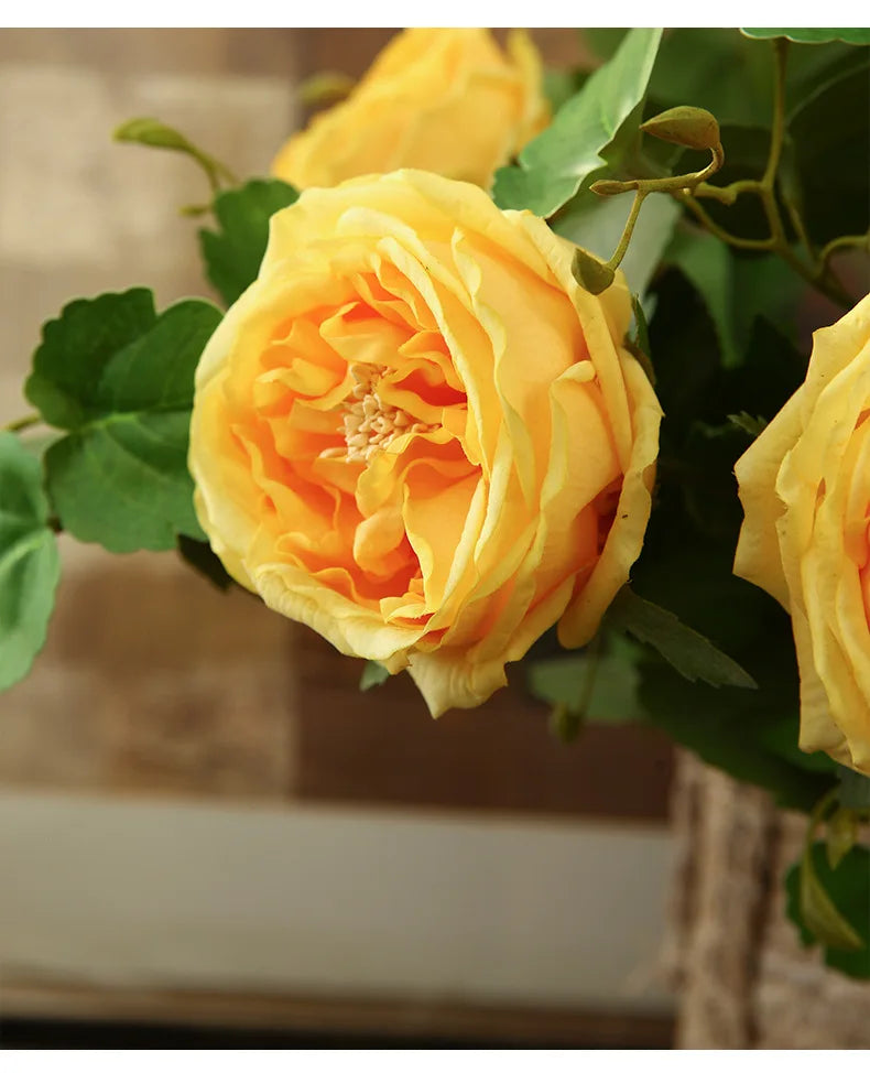 45cm Artificial Silk Rose Flower Indoor Home Decor for Events