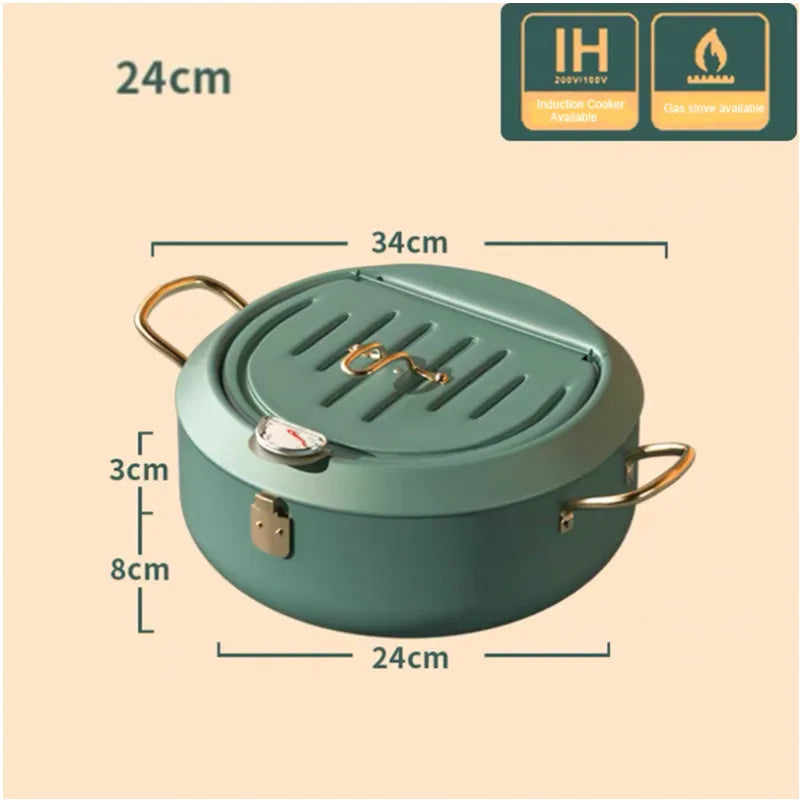 Eco-Friendly 24cm Aluminum Alloy Frying Pan – Non-Coating & Durable