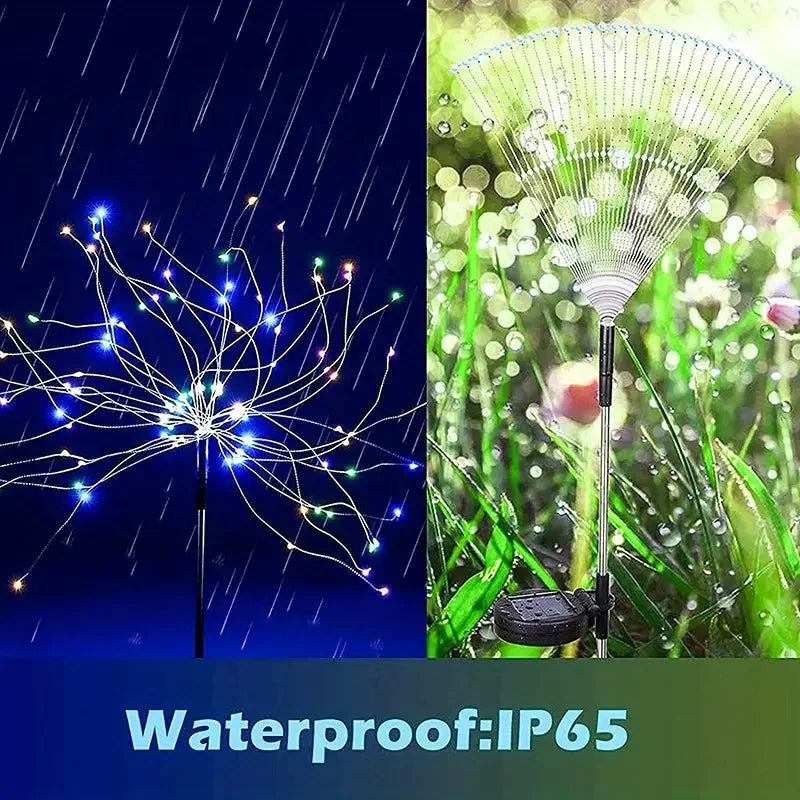 Solar LED Garden Lights Copper Wire DIY Holiday Waterproof Outdoor Decor