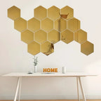 Elegant Hexagon Acrylic Mirror Wall Stickers for Stylish Home Decor