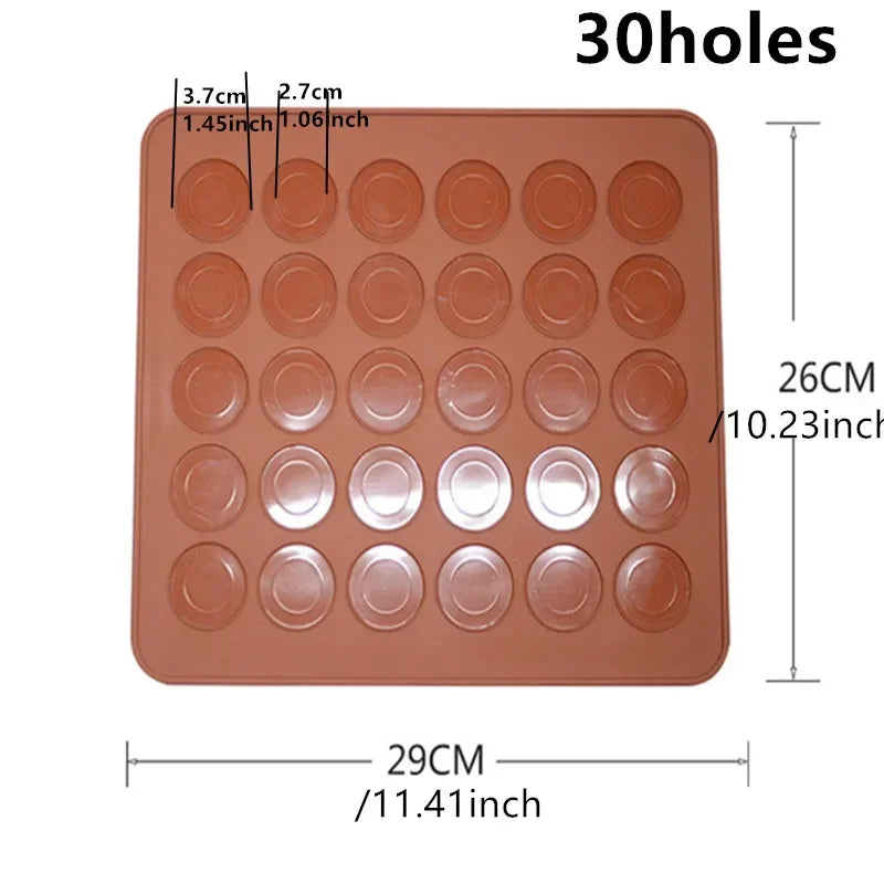 Fodeliake Silicone Macaron Mold – Non-Stick Baking Mat