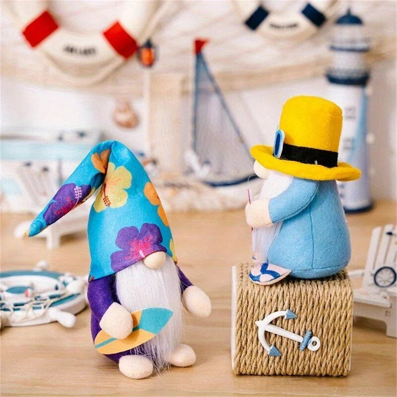 Summer Ocean Gnome Decorative Fabric Ornament for Home & Party Decor