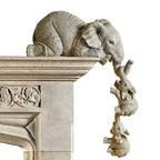 3pcs Cute Elephant Figurines Resin Animal Home Décor Gift Set