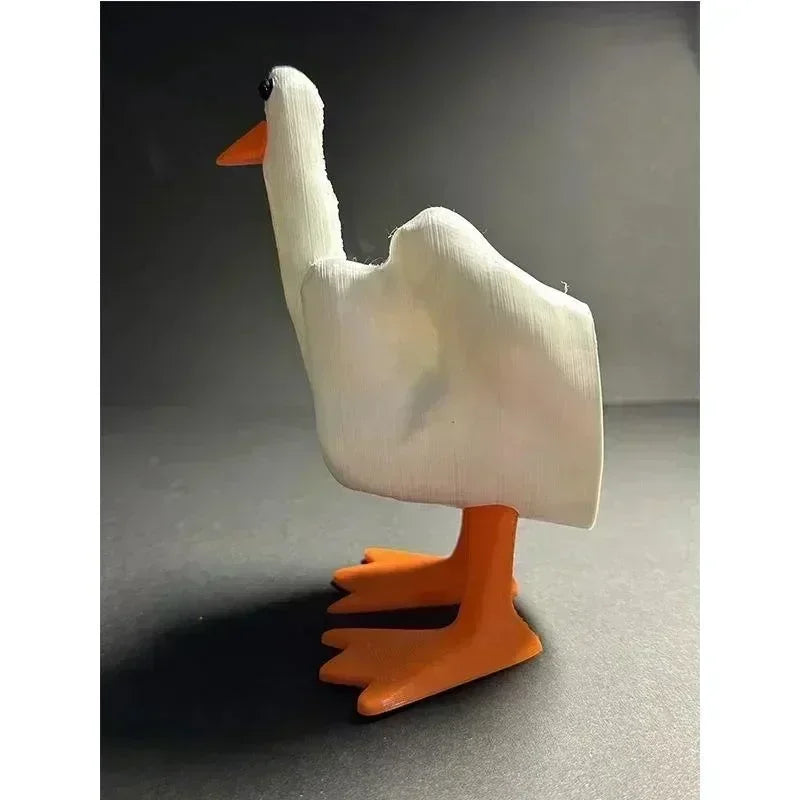 Funny Duck Middle Finger Resin Figurine Pastoral Home Garden Decor