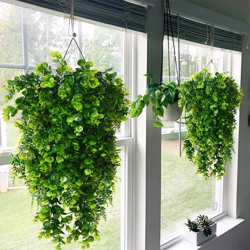 3pcs Artificial Hanging Eucalyptus Plants 80cm Indoor & Outdoor Decor