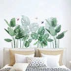 Tropical Plants Wall Decal Removable Vinyl Jungle Leaf Stickers for Home