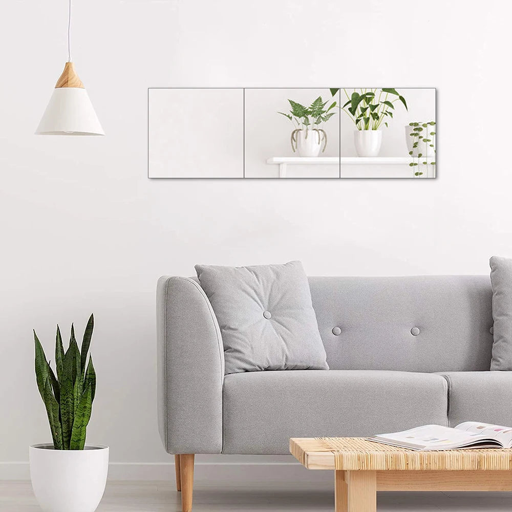 Transform Your Space with 3pcs 30cm Acrylic Mirror Wall Tiles