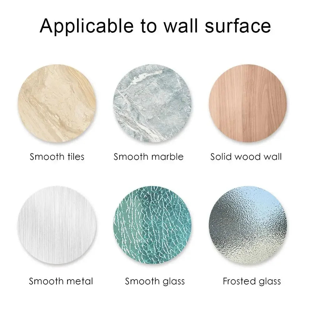 Rotating Wall-Mounted Bath Mirror with Suction for Easy Viewing