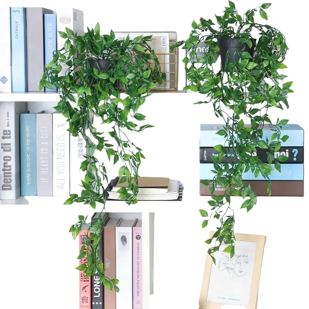 Artificial Ivy Plant with Plastic Leaf Pots – 65cm