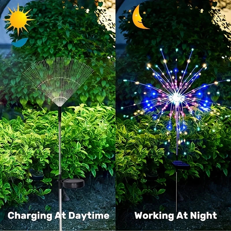 Solar LED Garden Lights Copper Wire DIY Holiday Waterproof Outdoor Decor