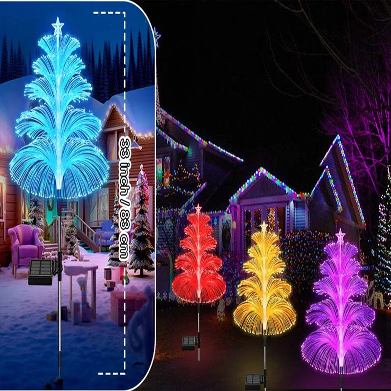 Solar Christmas Tree Lights 5M 7-Color RGB Outdoor IP65 Waterproof LED