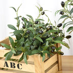 1/3/5Pcs Artificial Olive Leaves Tree Branch with Fruit