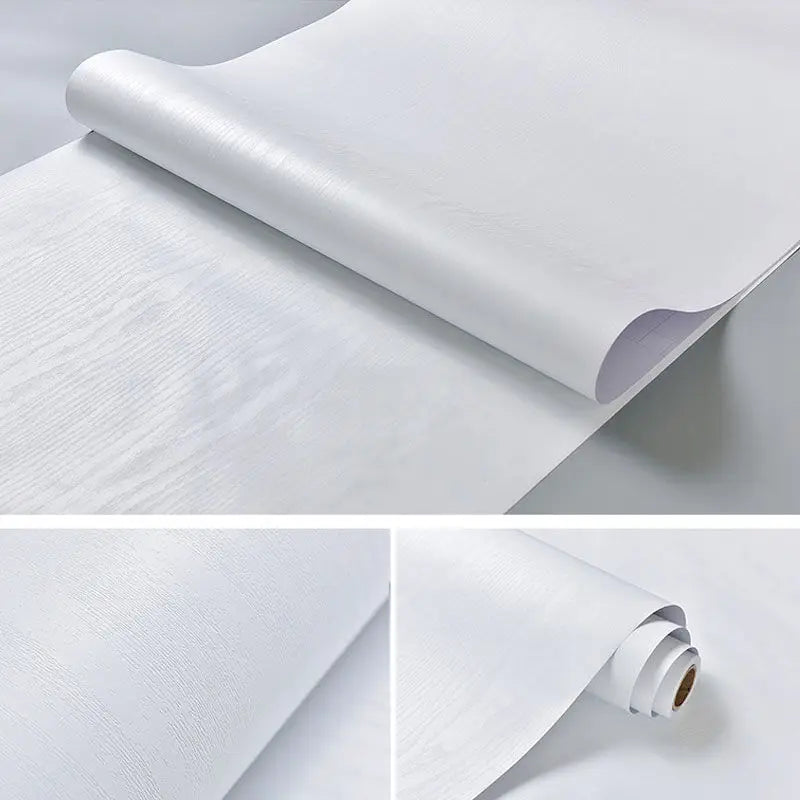 PVC Vinyl Wood Grain Wallpaper Self-Adhesive Waterproof 60cm Roll
