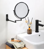 Wall-Mounted Dual-Sided 8-Inch Magnifying Mirror for Makeup and Grooming