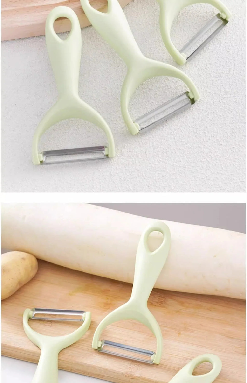 Stainless Steel Vegetable & Fruit Peeler with PP Handle – Multi-Purpose Kitchen Peeling Tool