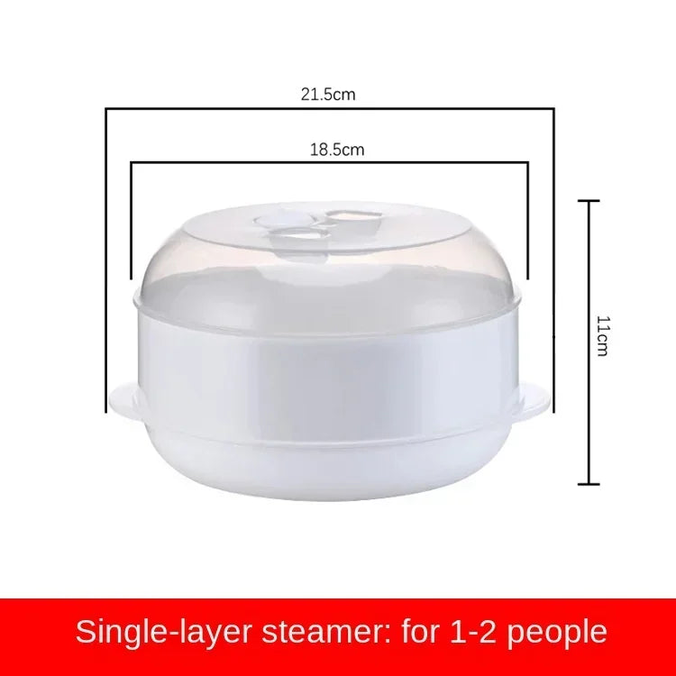 Eco-Friendly Microwave Steamer – Dumpling & Rice Cooking Container