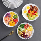 Round White Melamine Dish – Durable Plate for Home, Restaurant, Kitchen