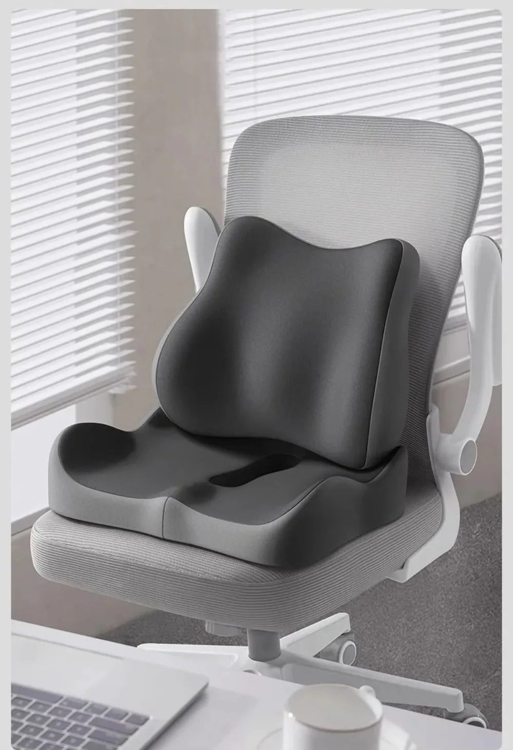 Memory Foam Coccyx Cushion – Ergonomic Seat Pad for Comfortable Sitting