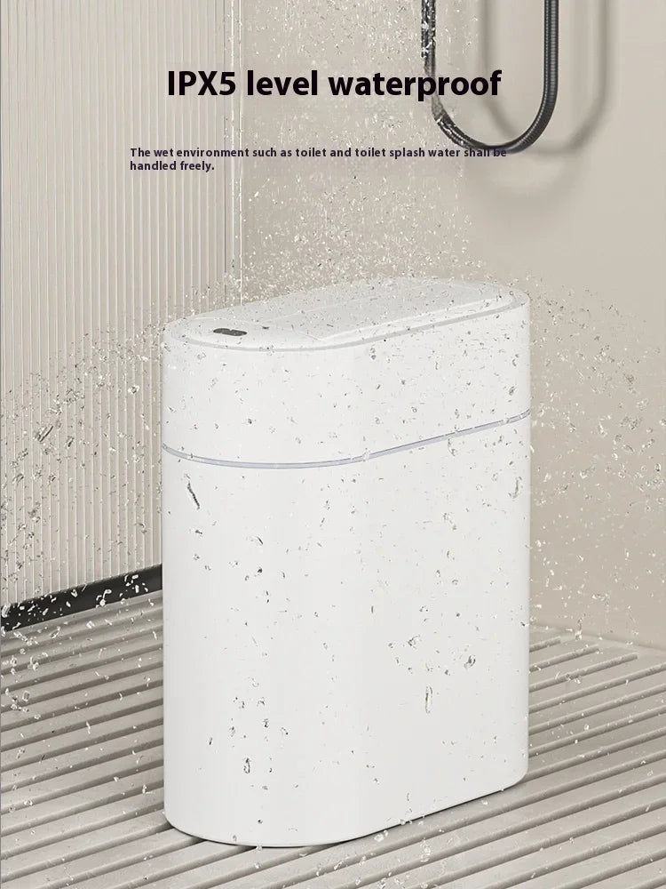 7L Smart Touchless Sensor Trash Can – Compact Waterproof Auto Bin for Bathroom & Kitchen