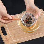 304 Stainless Steel Mesh Filter Spoon with Wooden Handle
