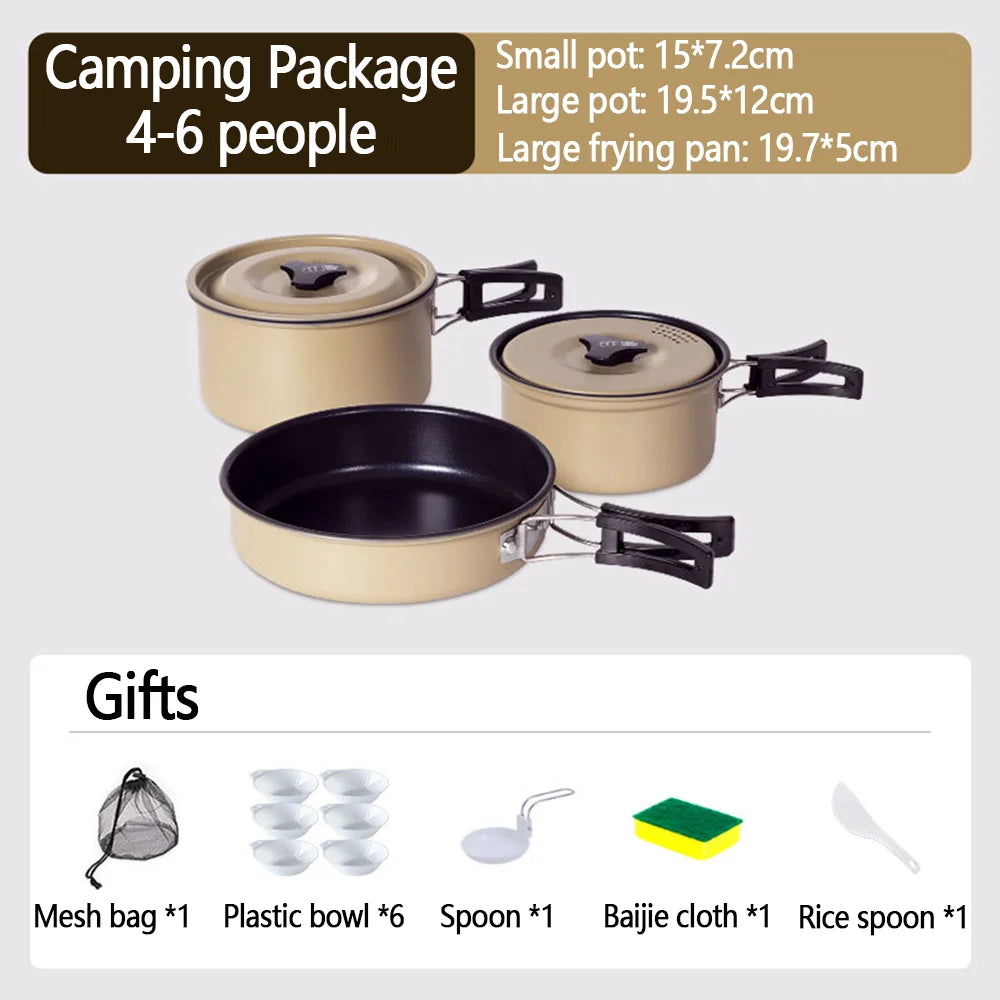 Eco-Friendly 9-in-1 Portable Camping Cookware Set – Lightweight & Durable