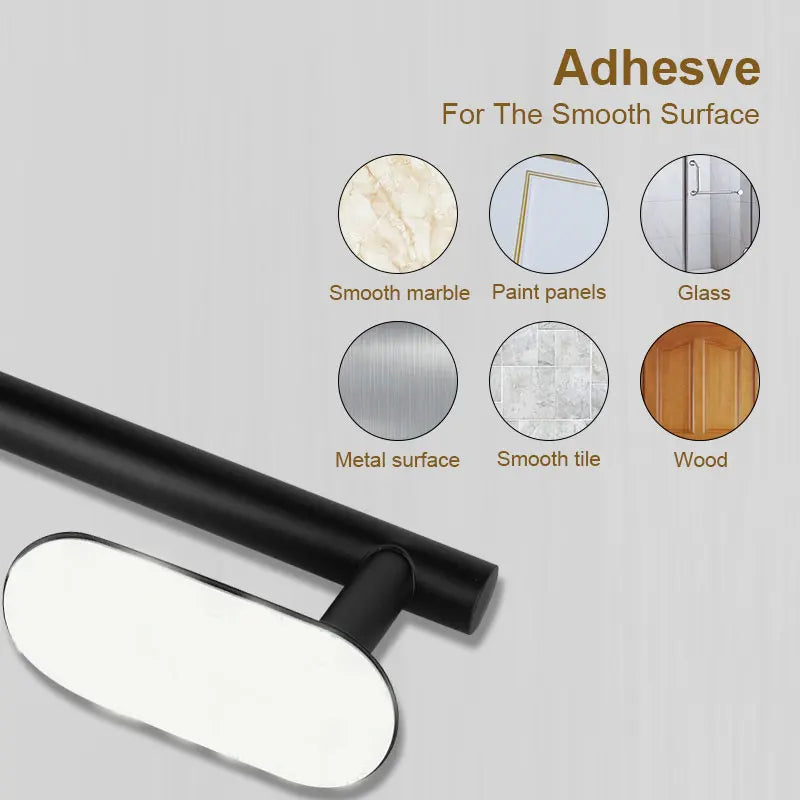 No-Drill Toilet Paper Holder Wall Mount Stainless Steel Easy Install Paper Roll Rack