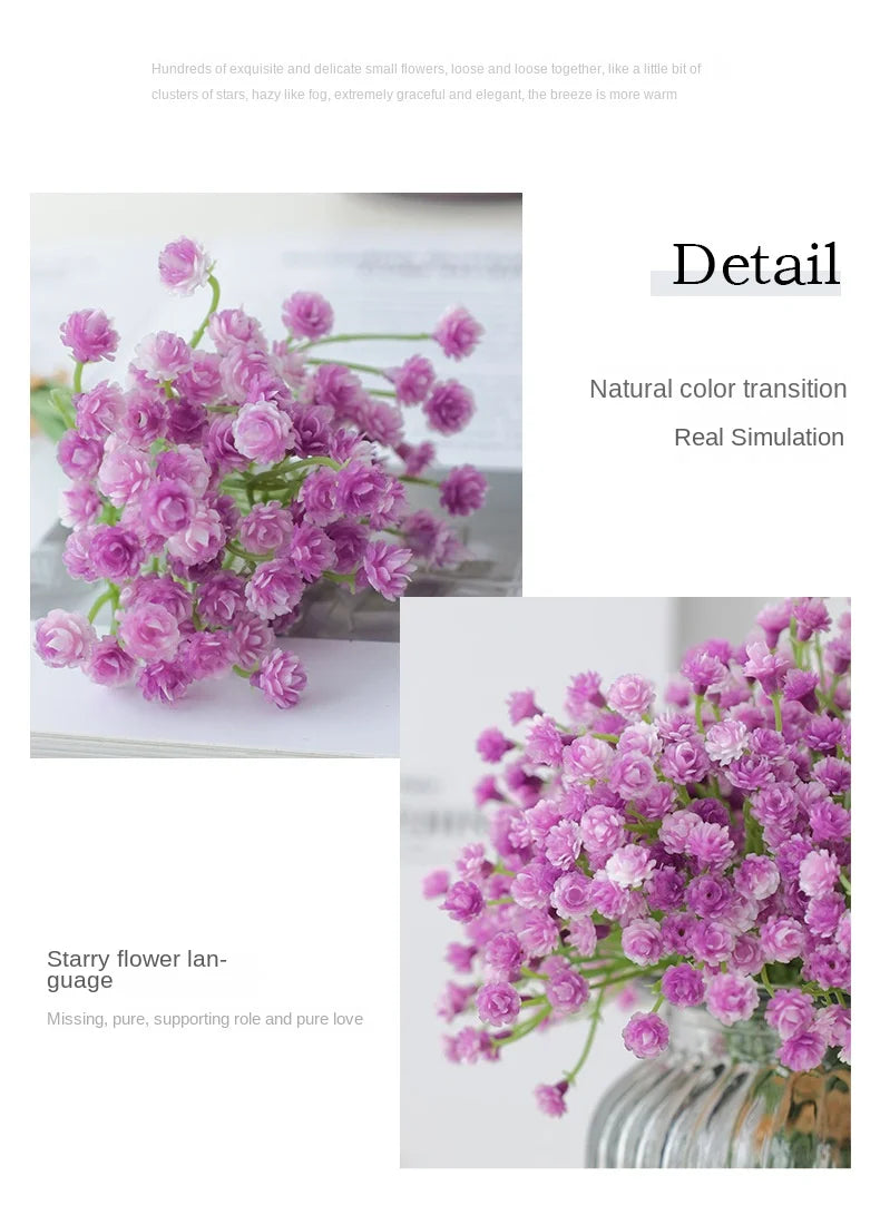 Artificial Silk Gypsophila Flower Indoor Bridal Shower & Event Decor