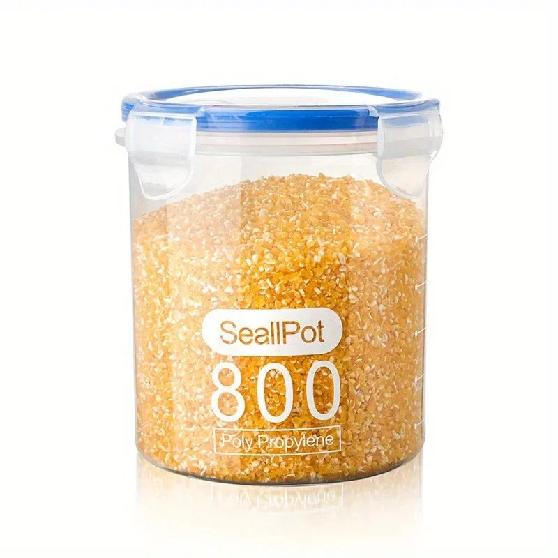 Airtight Grain Storage Container – Durable Plastic Food Organizer
