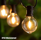 G40 Amber Glass String Lights 220V Waterproof Wedding Decor