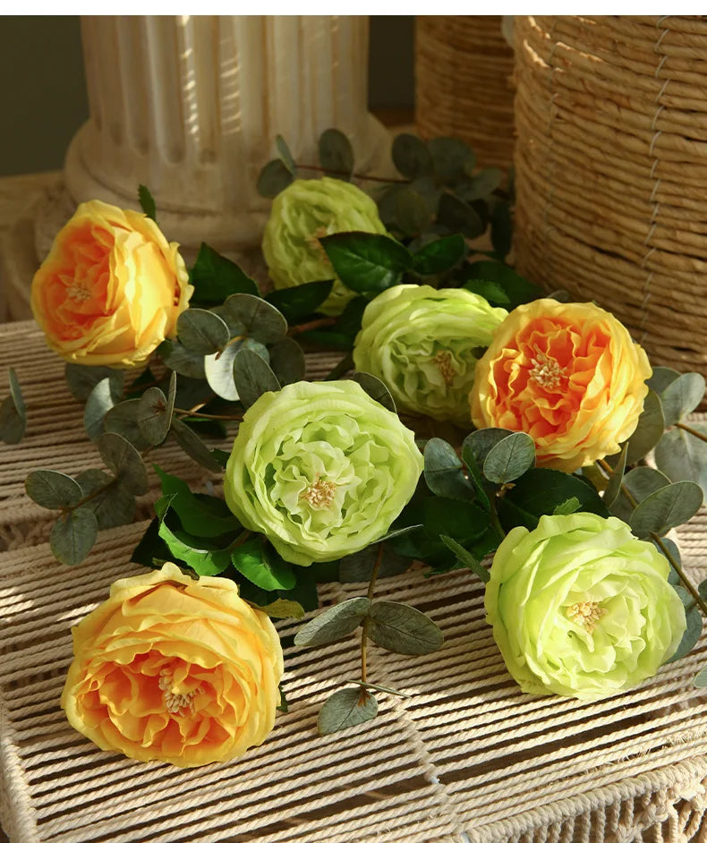 45cm Artificial Silk Rose Flower Indoor Home Decor for Events