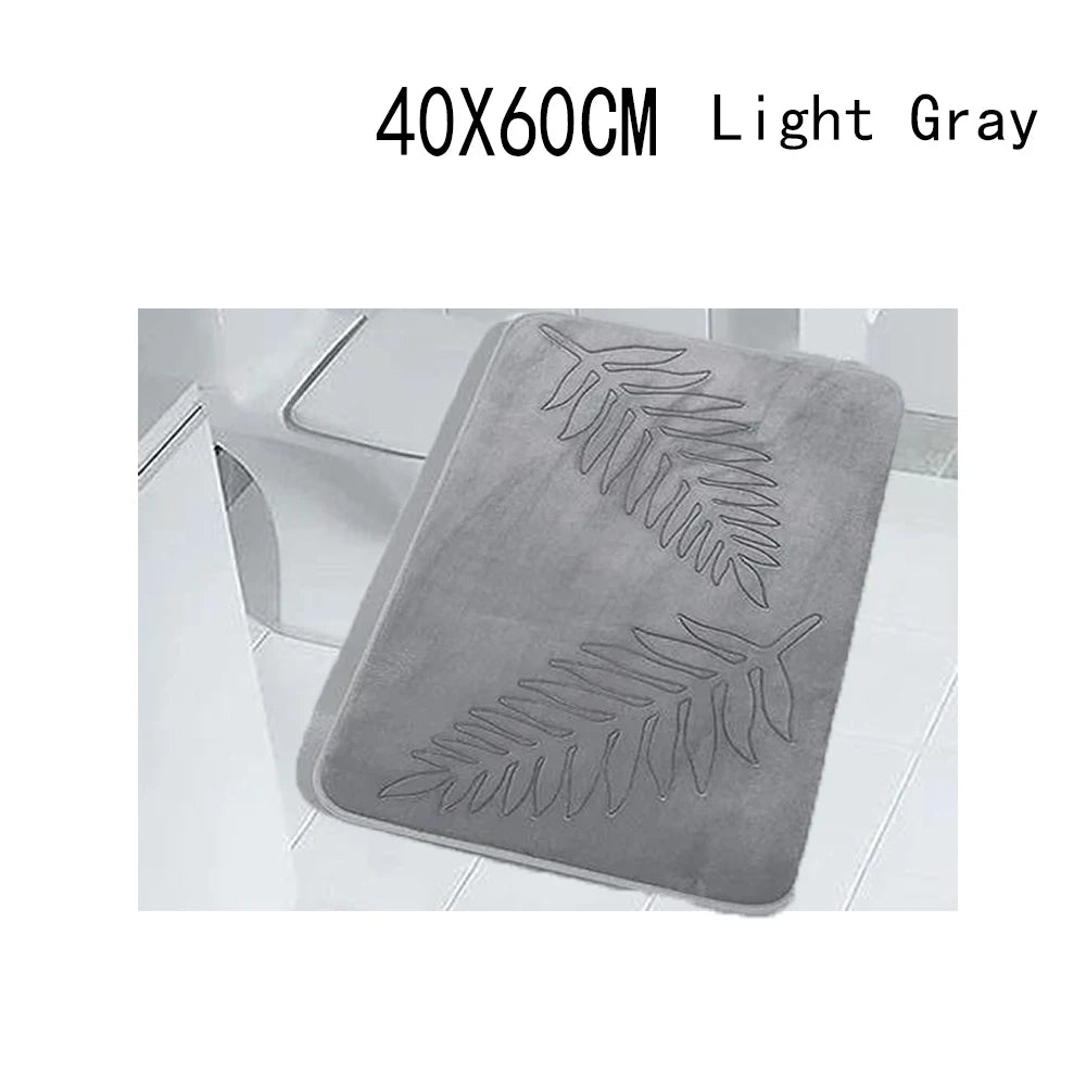 Fashion Soft Microfiber Bath Rug – Non-Slip Quick Dry Absorbent Bathroom Mat