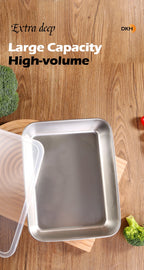 MTM 201 Stainless Steel Storage Trays – Eco-Friendly Korean Style, 4pcs Food Organizer