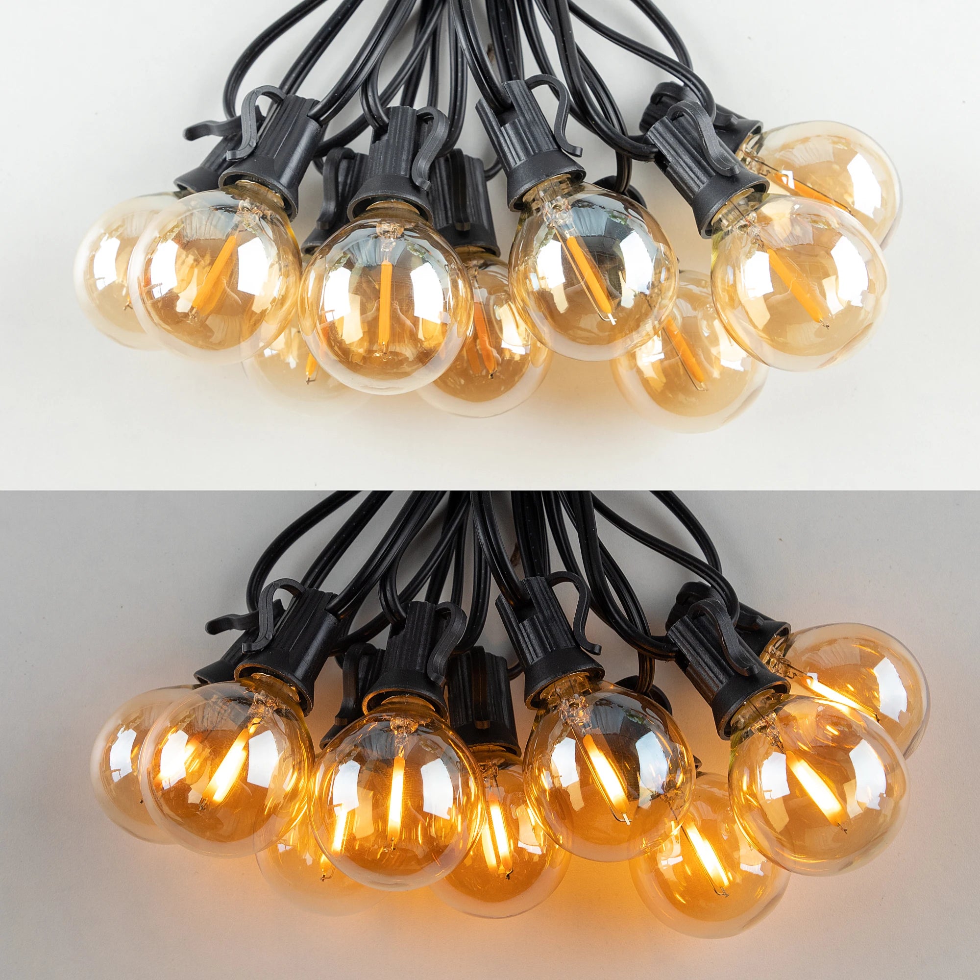 G40 Amber Glass String Lights 220V Waterproof Wedding Decor