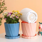 Round Thickened Plastic Flower Pot Set