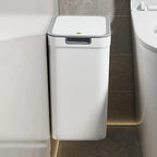 Touchless Bathroom Trash Can – Wall-Mounted, Odor-Sealing, Durable Plastic, Rectangular