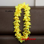 Artificial Hawaiian Flower Necklace Leis Heart-Shaped Garland Decor