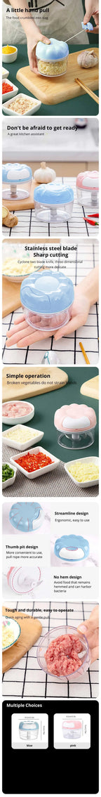 Manual Garlic Masher – Stainless Steel Kitchen Tool for Mincing, Potato Mashing & Ricing