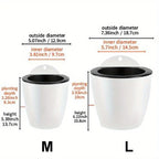 5-Pack Self-Watering Hanging Flower Pots with Rope