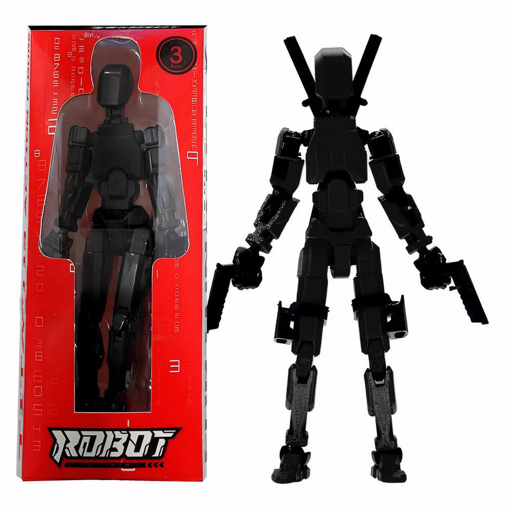 3D Printed Multi-Jointed Action Figure Poseable Robot Toy for Kids & Adults